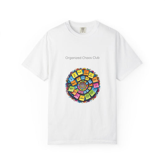 Organized Chaos Club ADHD Shirt Neurodivergent Humor Comfort Colors Tee Funny Gift for Messy Planner Addict or Student