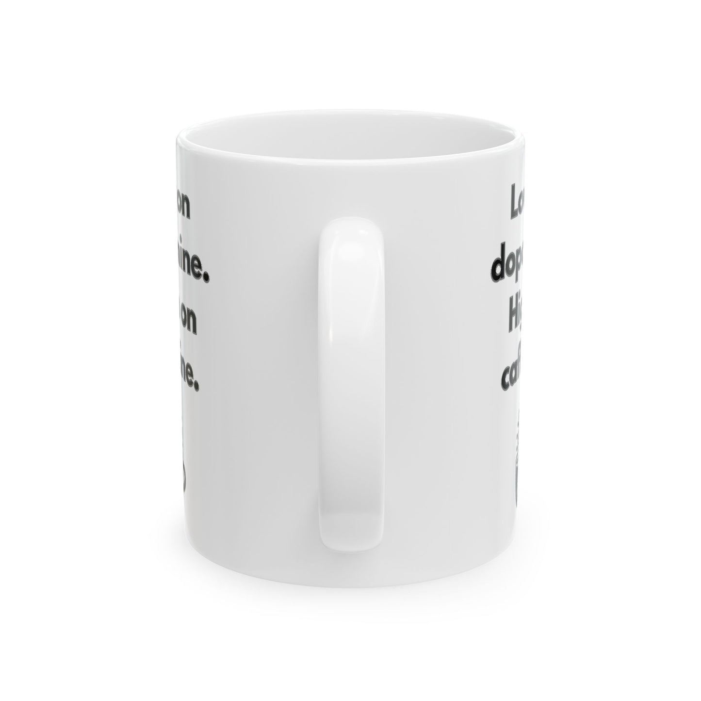 ADHD Coffee Mug – Low on Dopamine, High on Caffeine – Funny Neurodivergent Gift for Coffee Lovers