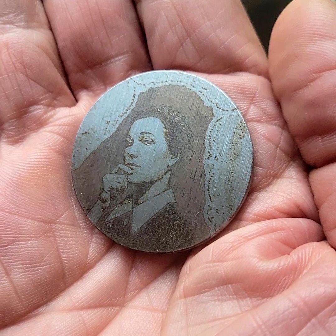 Personalized coin 38 mm personal coin custom coin  gifted coined metal stainless steel coin laser engraving coin business coins couples coin