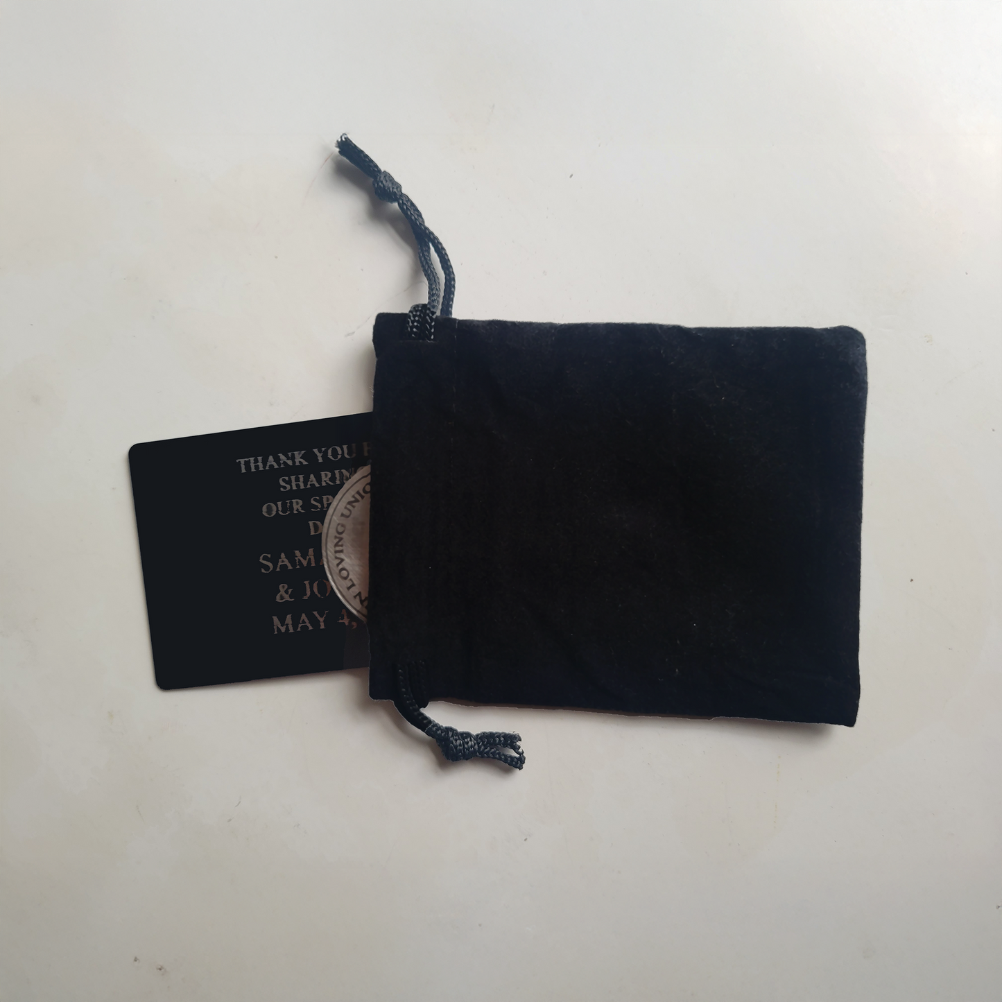 Personalized Wedding Coin – Custom Engraved Keepsake Gift for Couples or Guests