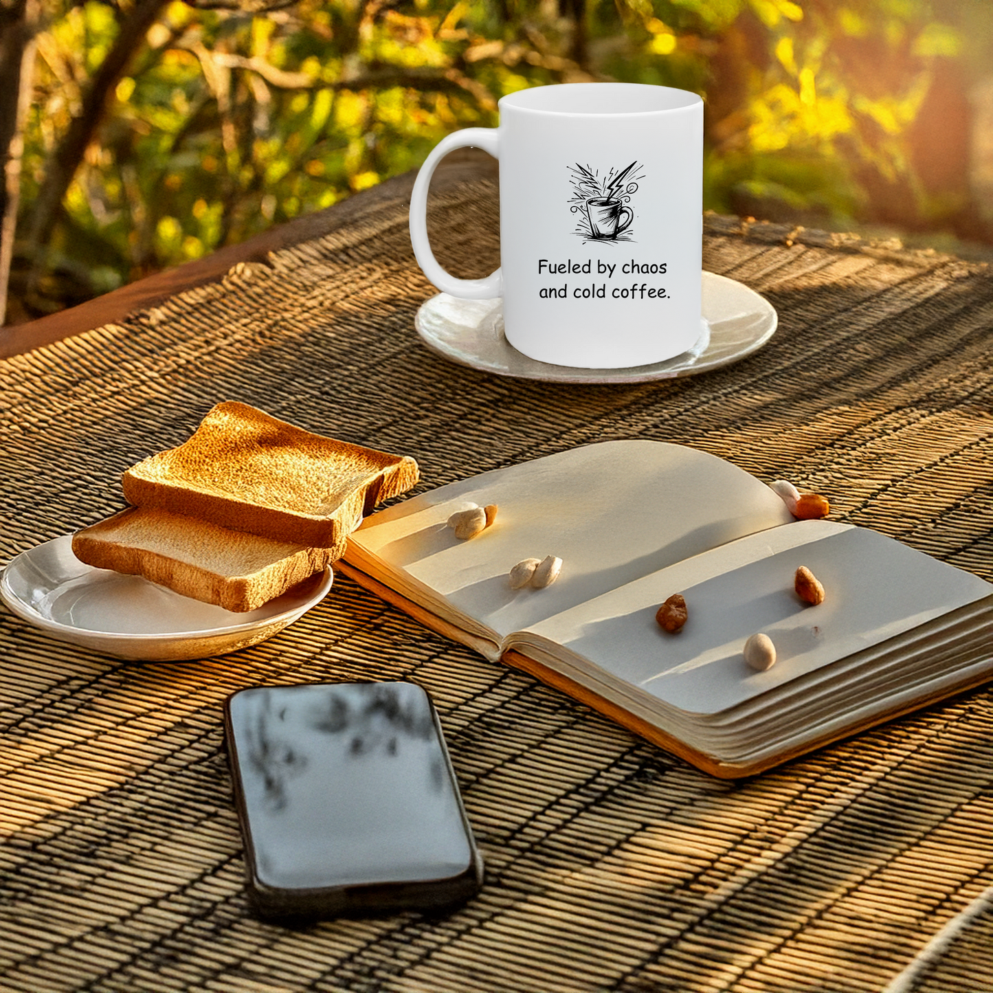 Fueled by Chaos and Cold Coffee Mug – ADHD Life Mug – Funny Gift for Neurodivergent Adults