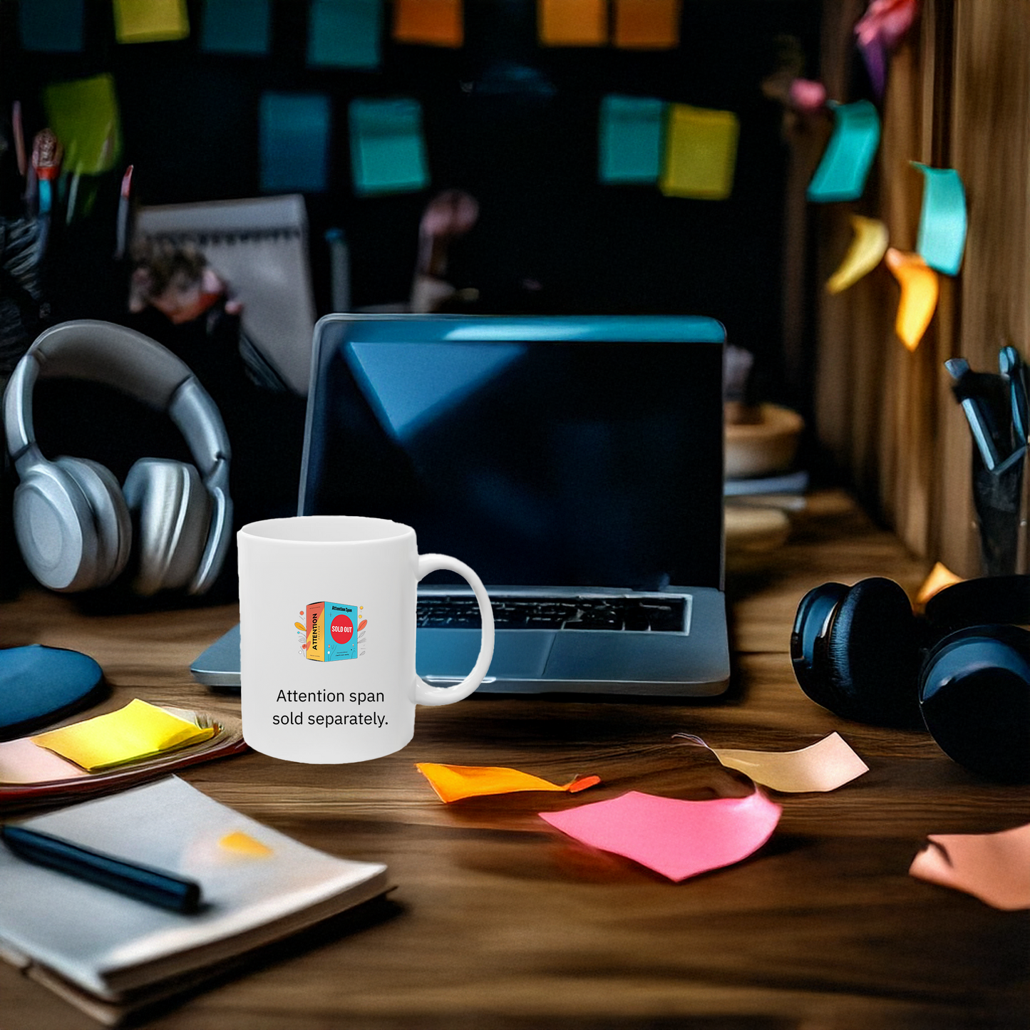 Attention Span Sold Separately Mug – Funny ADHD Mug – Relatable Gift for Easily Distracted Adults