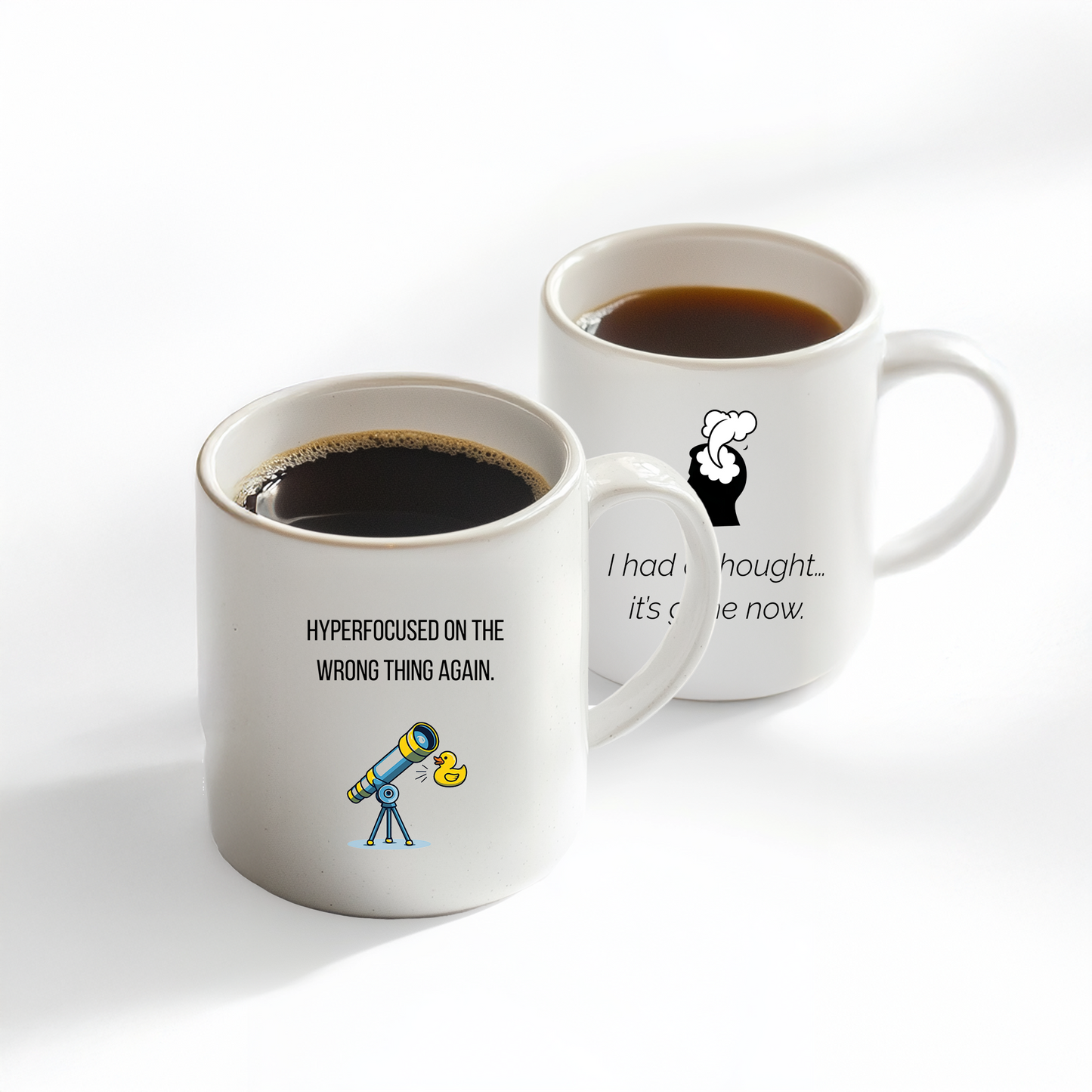Hyperfocused on the Wrong Thing Mug – ADHD Humor – Funny Coffee Cup for Procrastinators