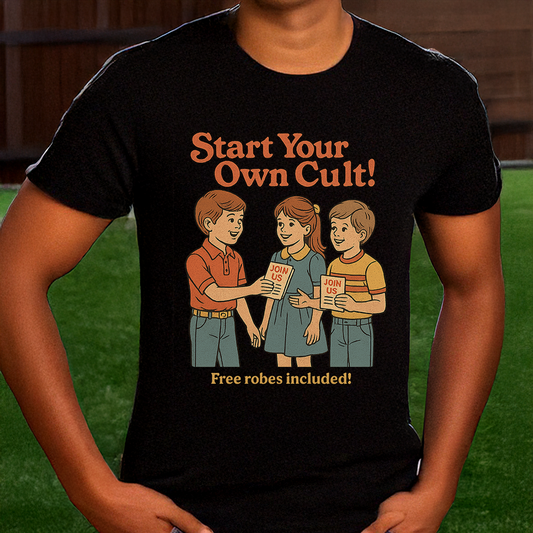 Start Your Own Cult Retro T Shirt Funny Vintage Kids Parody Comfort Colors 1717 Dark Humor Ironic Graphic Tee Vintage Aesthetic Shirt