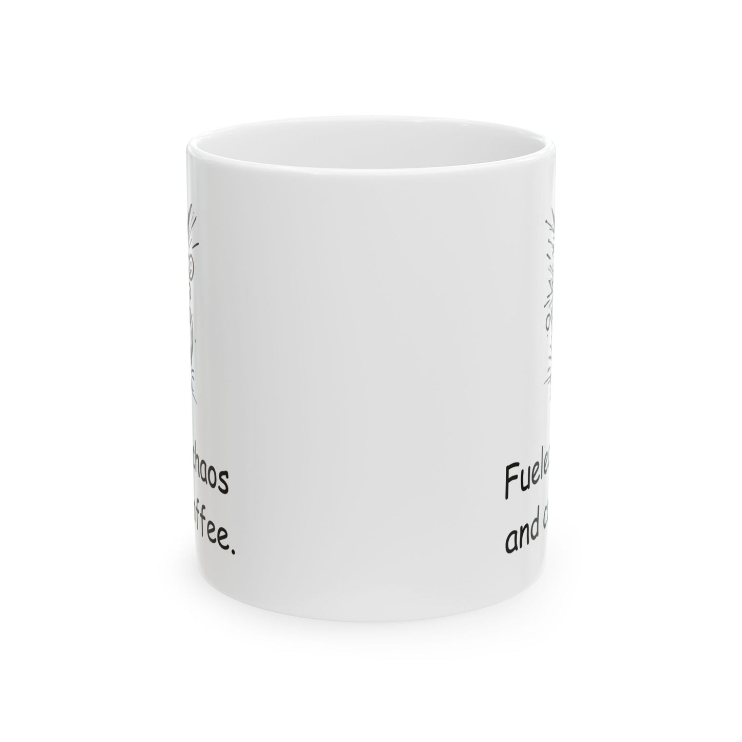 Fueled by Chaos and Cold Coffee Mug – ADHD Life Mug – Funny Gift for Neurodivergent Adults