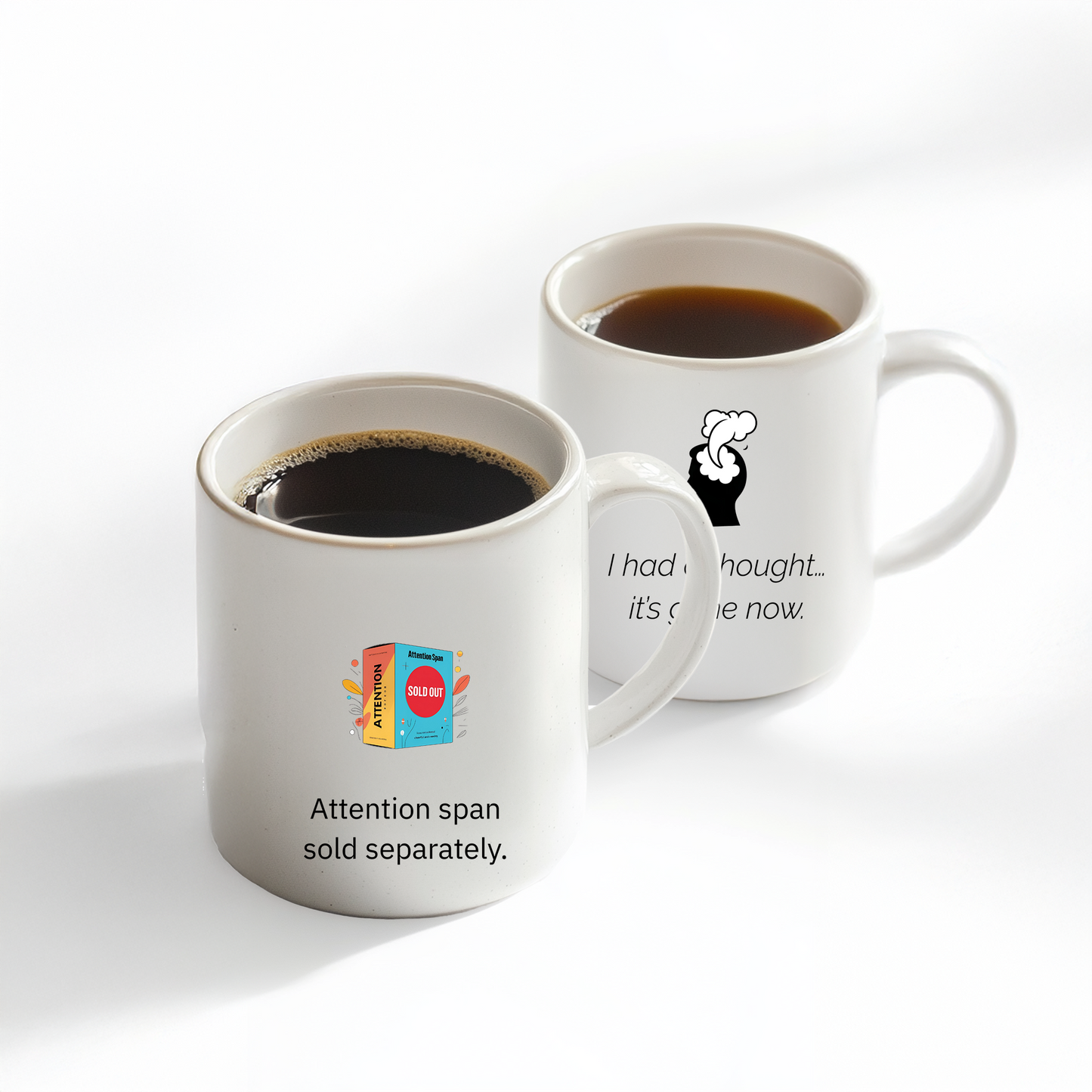 Attention Span Sold Separately Mug – Funny ADHD Mug – Relatable Gift for Easily Distracted Adults